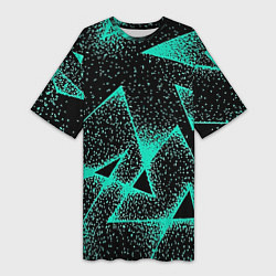 Женская длинная футболка The triangle is light blue