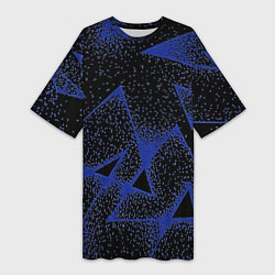 Футболка женская длинная Triangles with dots, цвет: 3D-принт
