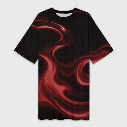 Футболка женская длинная Color red, цвет: 3D-принт