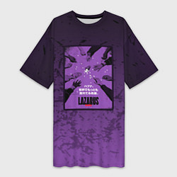 Футболка женская длинная Lazarus: Violet Pattern, цвет: 3D-принт