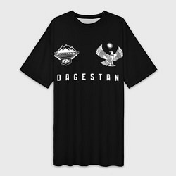 Футболка женская длинная Символика Дагестана, цвет: 3D-принт