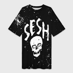Футболка женская длинная Sesh, цвет: 3D-принт
