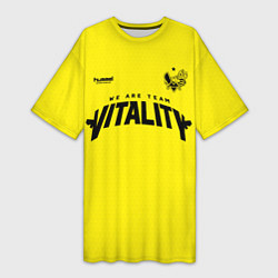 Футболка женская длинная Flamez - Vitality CS2, цвет: 3D-принт