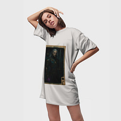 Футболка женская длинная Кувад Дак: валет пик, цвет: 3D-принт — фото 2