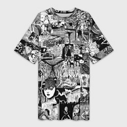 Женская длинная футболка Horror World of Junji Ito