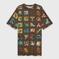 Футболка женская длинная Все навыки в героях 3, цвет: 3D-принт