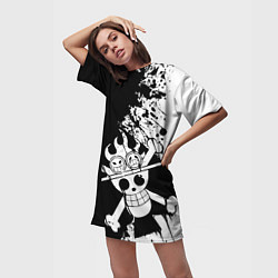 Футболка женская длинная Символ Эйса, цвет: 3D-принт — фото 2