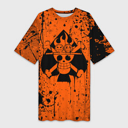 Футболка женская длинная Эйс символ, цвет: 3D-принт