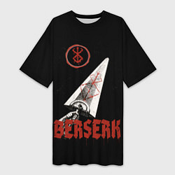 Футболка женская длинная Меч Берсерка, цвет: 3D-принт