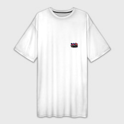 Футболка женская длинная Mercedes amg, цвет: 3D-принт