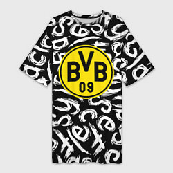 Женская длинная футболка Borussia надписи гейм