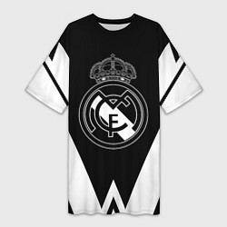 Женская длинная футболка Real Madrid геометрия спорт