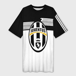 Женская длинная футболка Juventus полосы линии