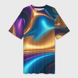 Женская длинная футболка Сплавы разноцветные