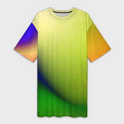 Футболка женская длинная The color is multicolored, цвет: 3D-принт