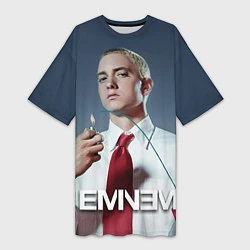 Женская длинная футболка Eminem Fire