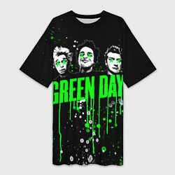 Футболка женская длинная Green Day: Acid Colour, цвет: 3D-принт