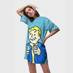 Футболка женская длинная Fallout: It's okey, цвет: 3D-принт — фото 2