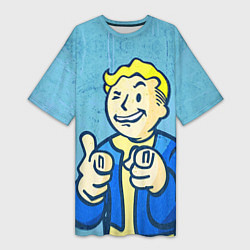 Футболка женская длинная Fallout: It's okey, цвет: 3D-принт