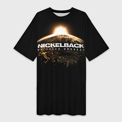 Женская длинная футболка Nickelback: No fixed address