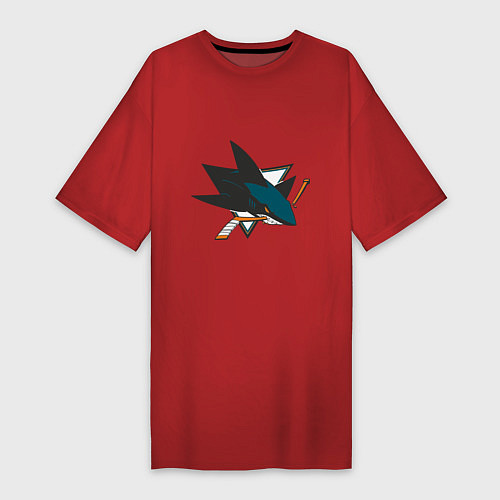 Женская футболка-платье San Jose Sharks / Красный – фото 1