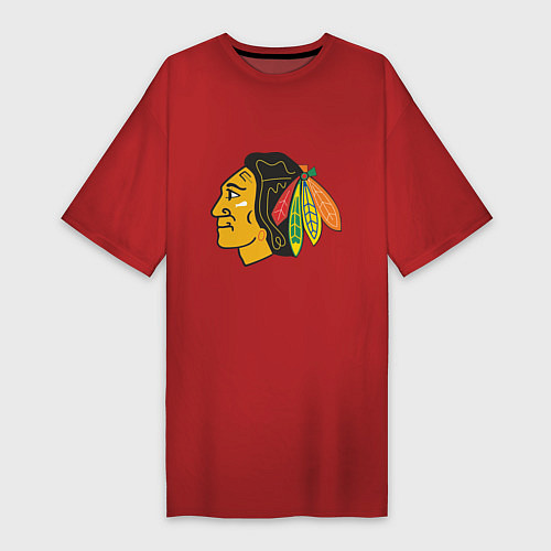 Женская футболка-платье Chicago Blackhawks / Красный – фото 1