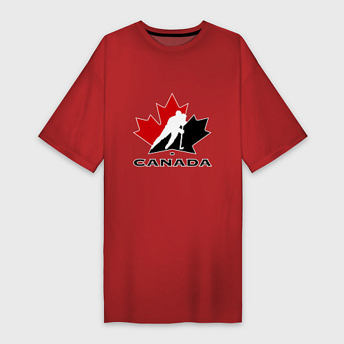 Женская футболка-платье Canada / Красный – фото 1