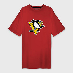 Футболка женская-платье Pittsburgh Penguins: Malkin 71, цвет: красный