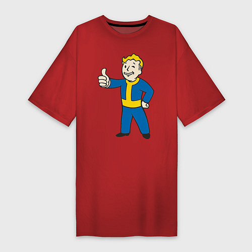 Женская футболка-платье Fallout Boy / Красный – фото 1