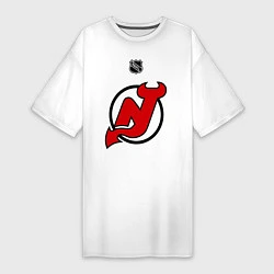 Футболка женская-платье New Jersey Devils: Kovalchuk 17, цвет: белый