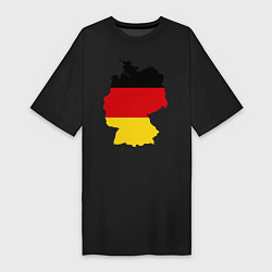 Футболка женская-платье Германия (Germany), цвет: черный