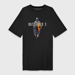 Футболка женская-платье Battlefield 3, цвет: черный