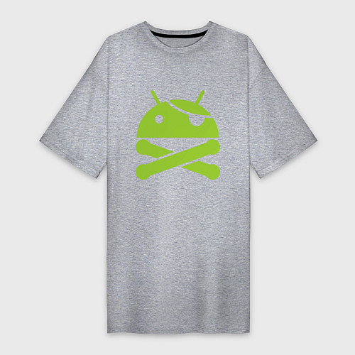 Женская футболка-платье Android super user / Меланж – фото 1