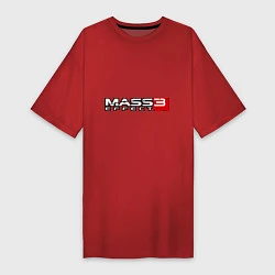Футболка женская-платье Mass Effect 3, цвет: красный