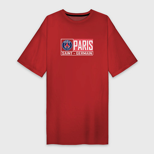 Женская футболка-платье Paris Saint-Germain - New collections / Красный – фото 1