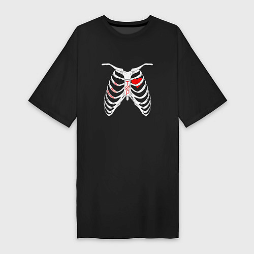Женская футболка-платье TOP Skeleton / Черный – фото 1