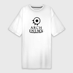Футболка женская-платье Arch Enemy, цвет: белый