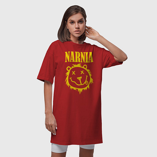 Женская футболка-платье Narnia / Красный – фото 3