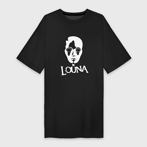 Женская футболка-платье Louna: Behind a Mask / Черный – фото 1