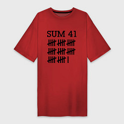 Футболка женская-платье Sum 41: Days, цвет: красный