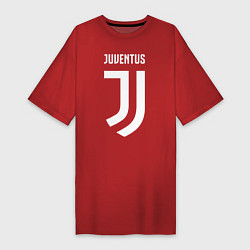 Футболка женская-платье FC Juventus, цвет: красный