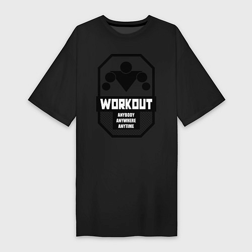 Женская футболка-платье WorkOut Anytime / Черный – фото 1