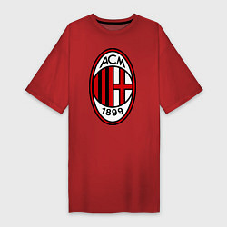 Футболка женская-платье Milan ACM, цвет: красный