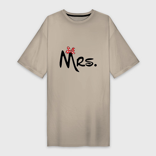 Женская футболка-платье Mrs. Bow / Миндальный – фото 1
