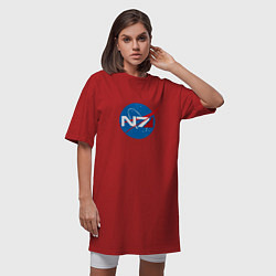Футболка женская-платье NASA N7, цвет: красный — фото 2