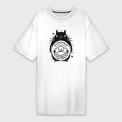 Футболка женская-платье Narute Totoro, цвет: белый