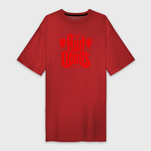 Женская футболка-платье Манчестер Юнайтед / Красный – фото 1