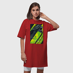 Футболка женская-платье Чужой alien, цвет: красный — фото 2