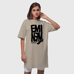 Футболка женская-платье Eminem recovery, цвет: миндальный — фото 2