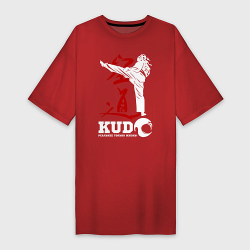 Женская футболка-платье Kudo / Красный – фото 1